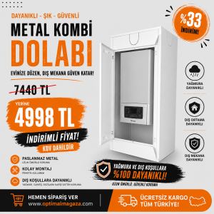 Metal beyaz  Dolabı B125CM