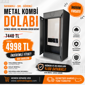 Metal Anrasit Gri Kombi Dolabı B125CM